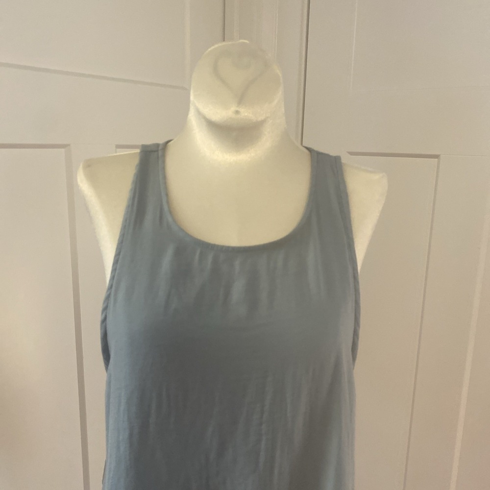 Free People Layers In Love Tiered Tunic Tank Top Blue Medium - Picture 2 of 6